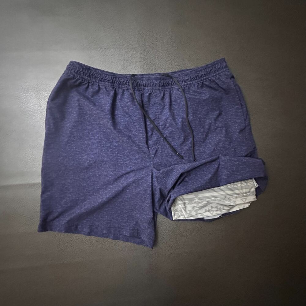 Chubbies Shorts Mens 2XL Blue Compression Lined Pockets Performance 5.5" Gym